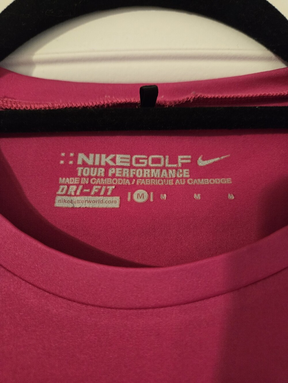 NikeGolf Pink Long Sleeve Tour Performance Top - Picture 3 of 5
